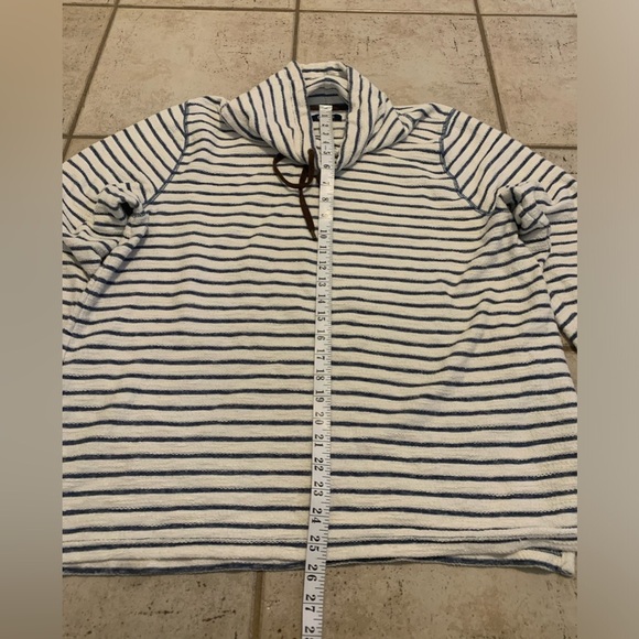 Chaps Striped Cowl Neck 3/4 Sleeve Sweater Top Size 1X - Picture 5 of 5